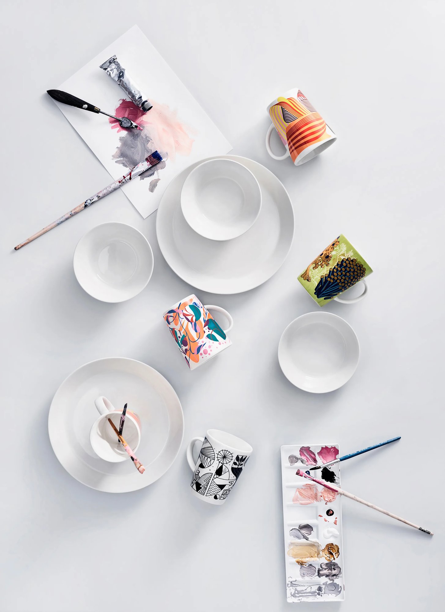 Assortimento di piatti in stile atelier